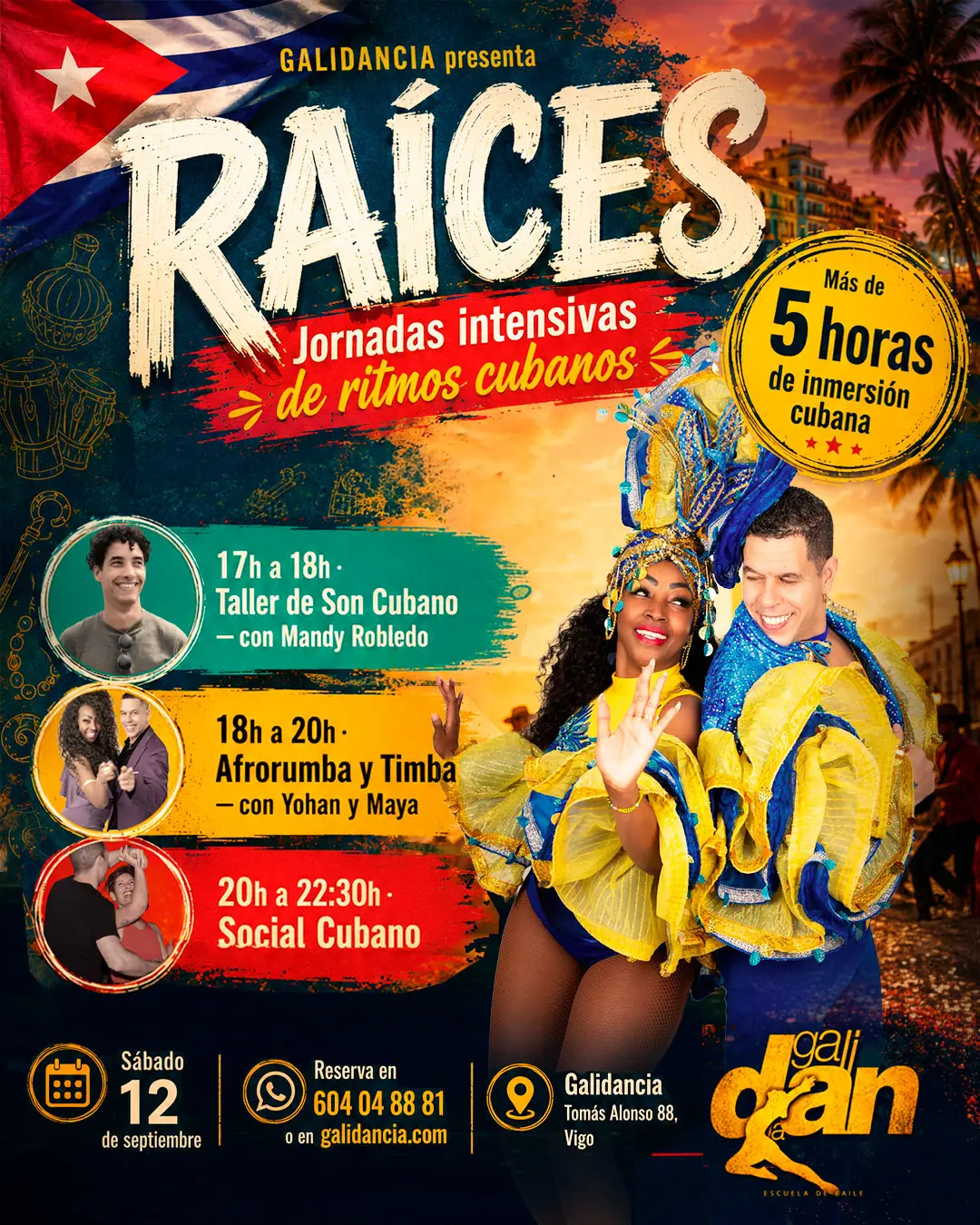 RAÍCES - Jornadas intensivas de ritmos cubanos en Galidancia Vigo